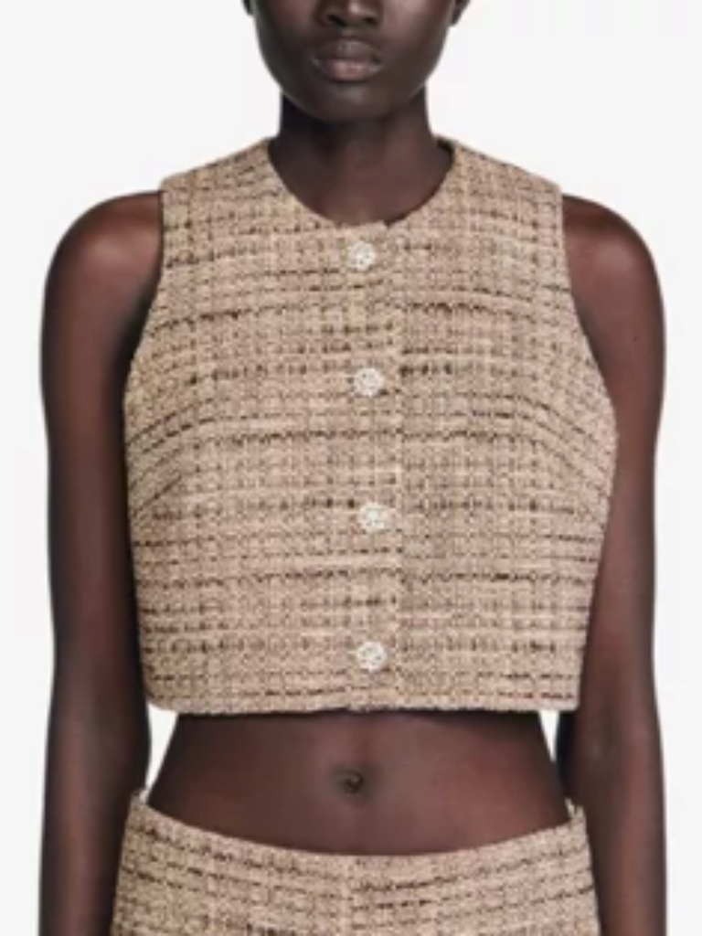 Javier Button-Down Regular-Fit Textured Tweed Vest